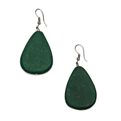 Wooden Pebble Earring