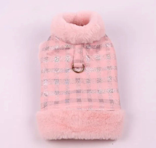 Manteau pour chien Sienna Fleece avec harnais intégré | Manteau chaud pour chien avec harnais intégré
