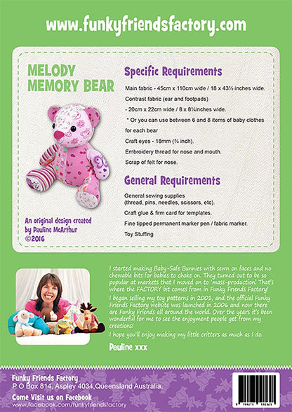 Melody Memory Bear Pattern by Funky Friends Factory