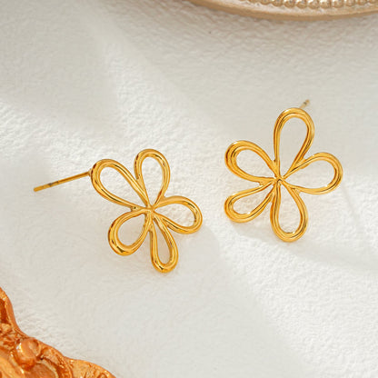FIORI : Boucles d'oreilles clou florales – L'élégance ludique d'une fleur