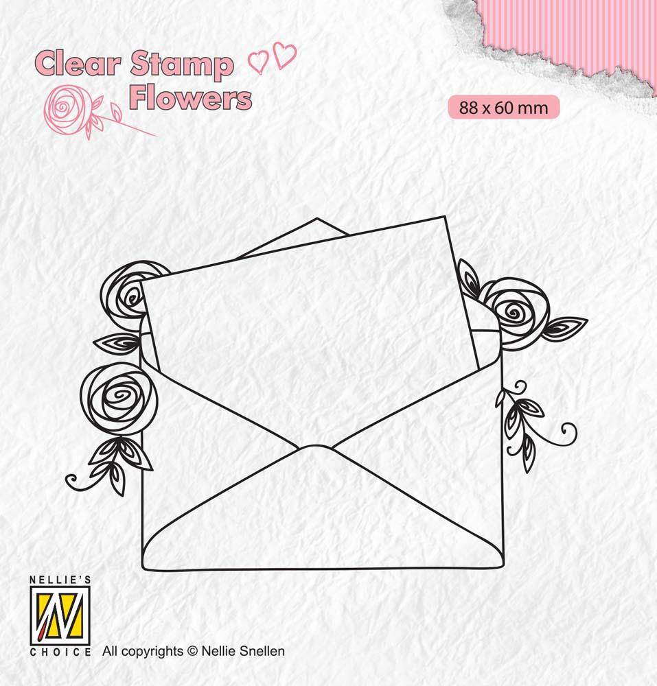 Tampons transparents Fleurs Lettre d'amour