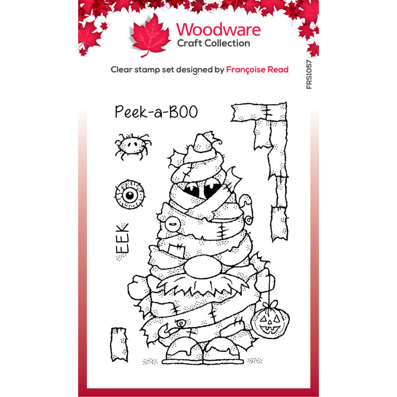 Woodware Clear Singles Mummy Gnome Lot de tampons 4 po x 6 po