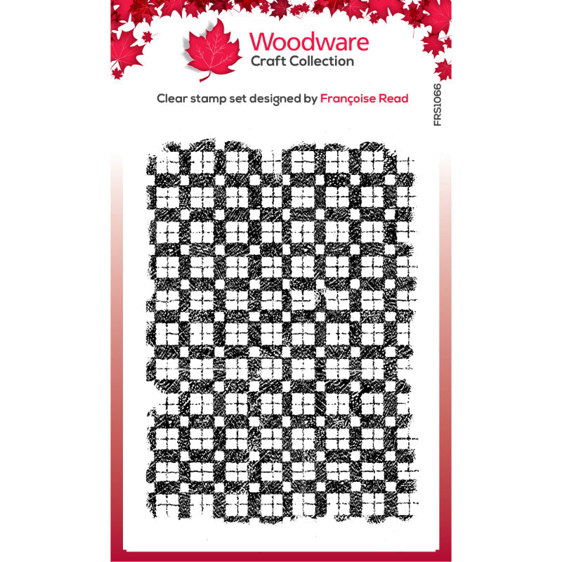 Woodware Clear Singles Faded Gingham Set de tampons 4 po x 6 po