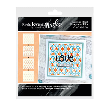Pour l'amour des masques - Carrelage floral en nid d'abeille en couches