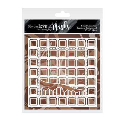 Pour l'amour des masques - Cadre et arrière-plan en chocolat sucré