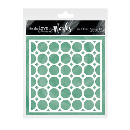 For the Love of Masks - Ink & Twist - Circular Tile