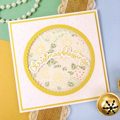 For the Love of Stamps - A Circle of Christmas Roses