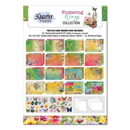 Pack de cartes 3Quarter Designs Fluttering Wings 6x4