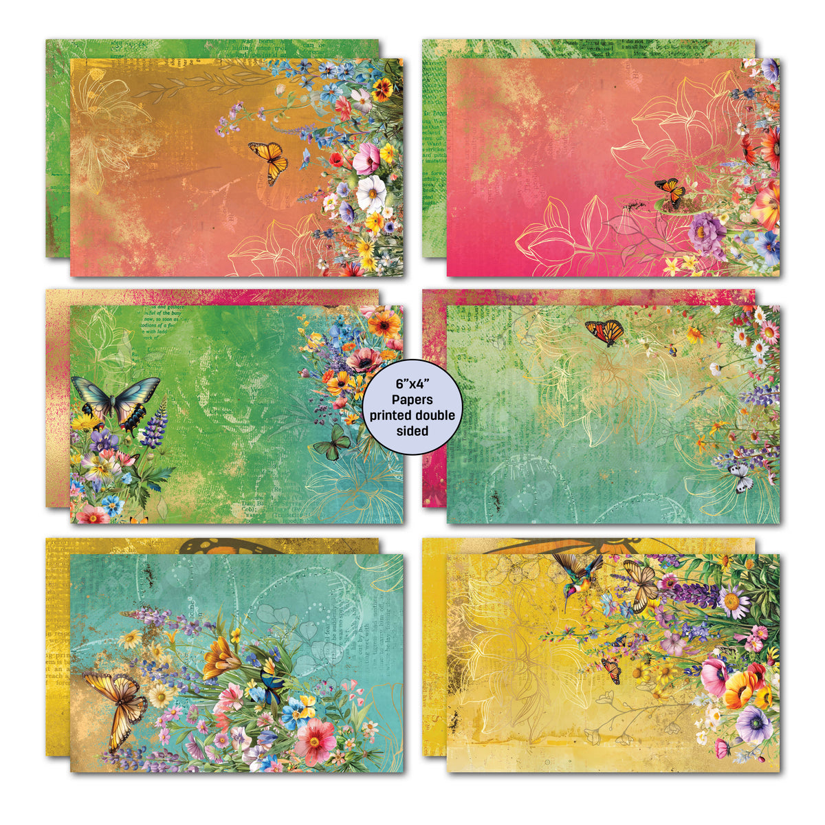 Pack de cartes 3Quarter Designs Fluttering Wings 6x4