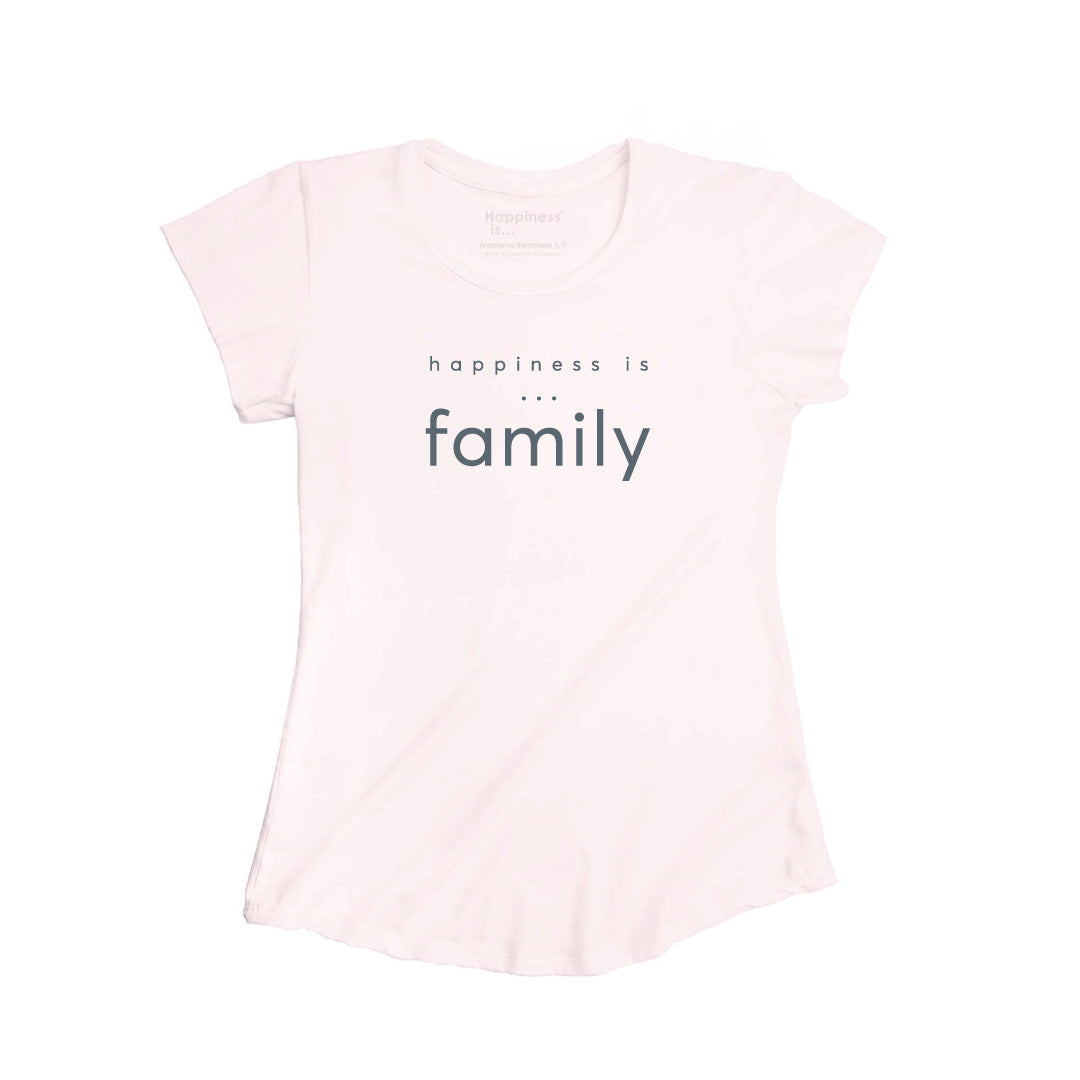 Women's Family Bamboo T-Shirt, Ballet Pink