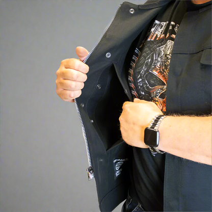 Gilet de moto en sergé First MFG Co. pour hommes