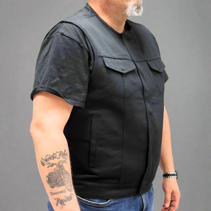 Gilet de moto en sergé First MFG Co. pour hommes