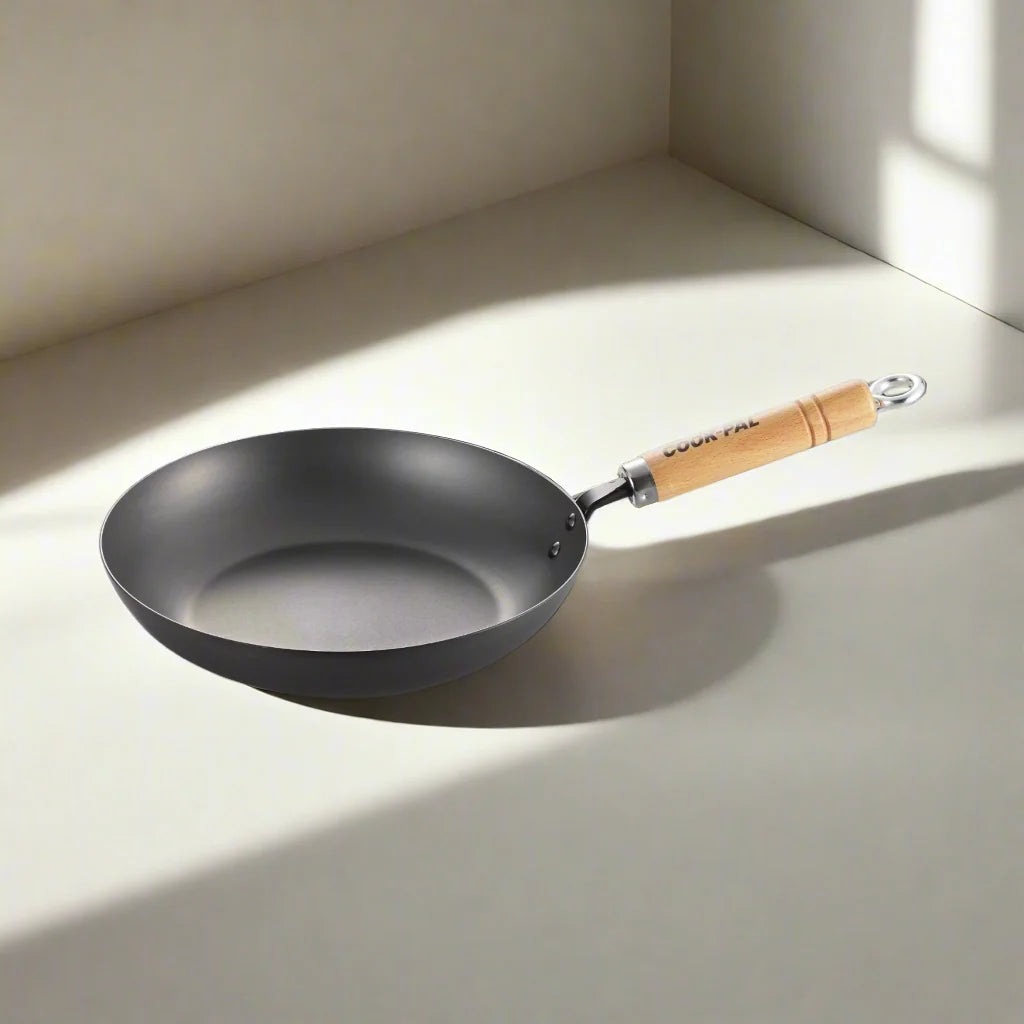 Poêle en acier au carbone nitruré Yoshikawa Cook-Pal Ren 24 cm – Fabriqué au Japon