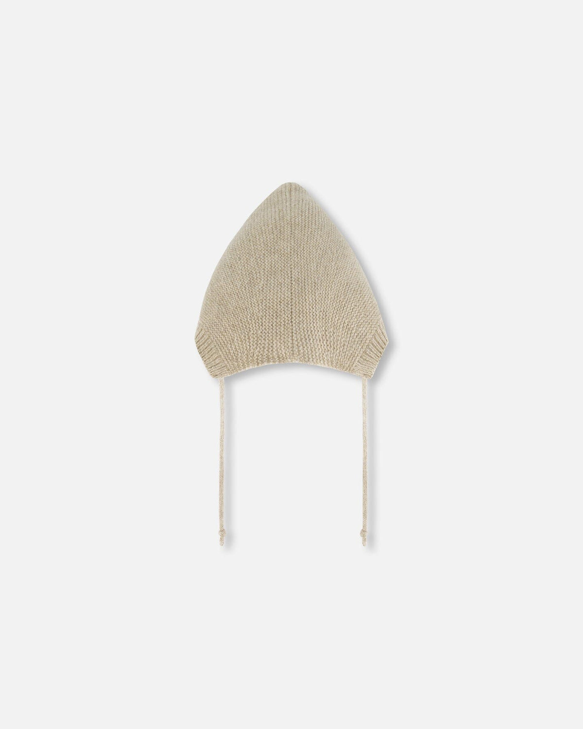 Bonnet pointu en tricot beige pour bébé
