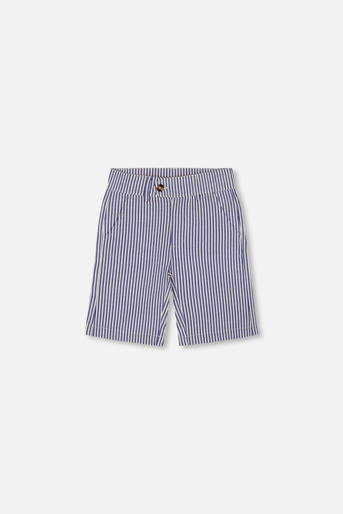 Slant Pocket Bermuda Shorts Royal Blue Striped