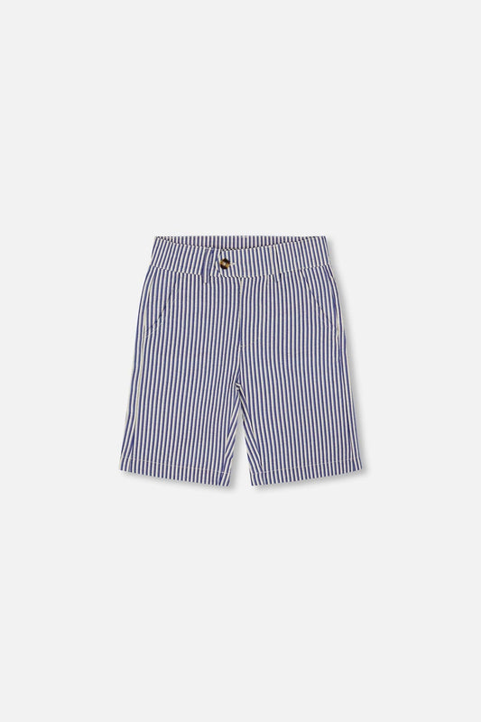 Slant Pocket Bermuda Shorts Royal Blue Striped
