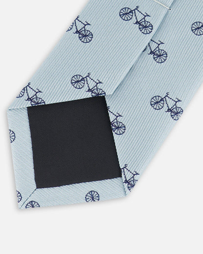 Cravate bleu pâle avec vélo