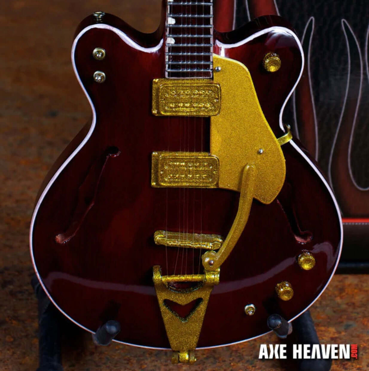 Mini-guitare de collection George Harrison en palissandre, réplique corps creux