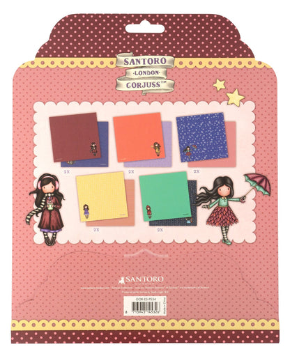 Lot de papiers SAN 5x2 motifs recto verso Gorjuss Essentials 203x203x3mm 10 feuilles n°34
