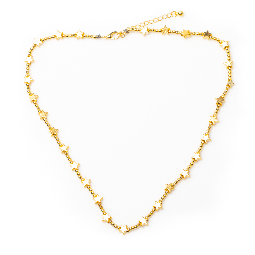 Short Star Necklace In Gold Plate