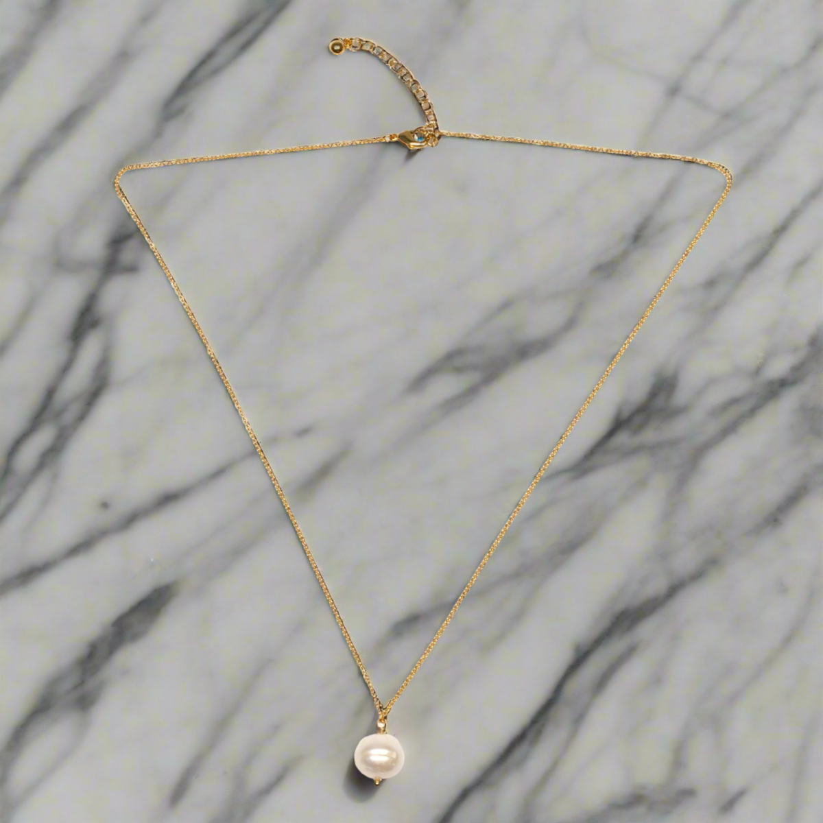 Collier perle unique - Plaqué or