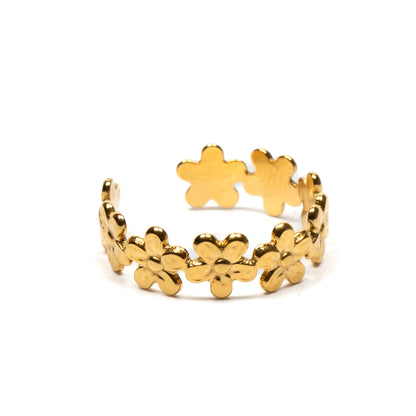 Bague Fleur - Plaqué Or