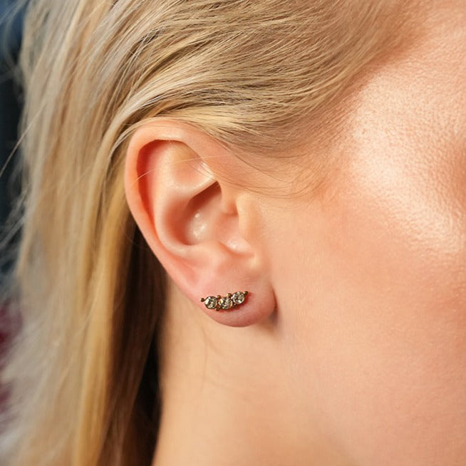 GRACE : Boucles d'oreilles clous Trio oxyde de zirconium