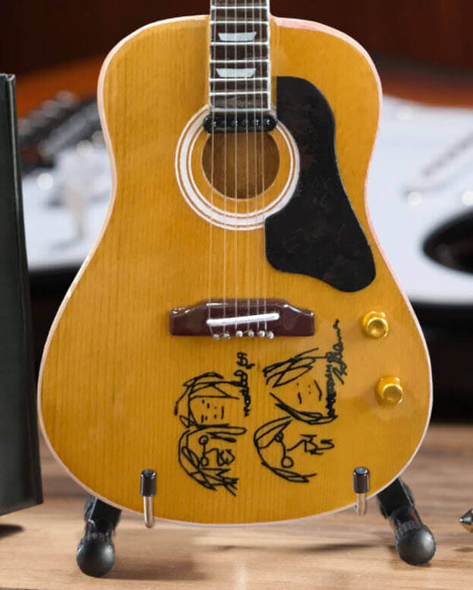 John Lennon “Give Peace a Chance” Miniature Acoustic Guitar Replica