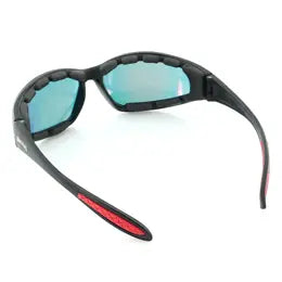 Lunettes de soleil de moto rembourrées Global Vision Hercules 1 Plus. Lunettes de conduite incassables homologuées de sécurité