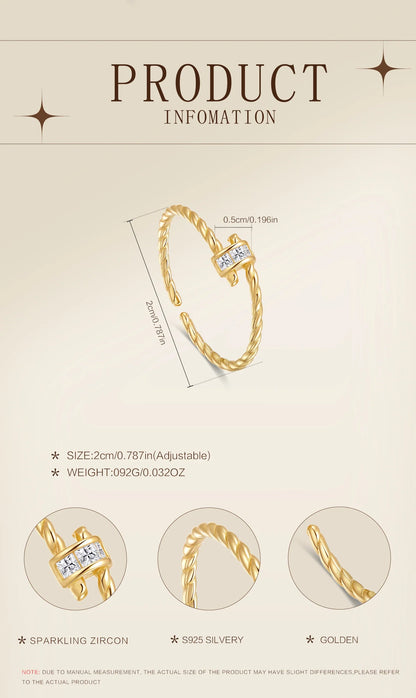 La bague torsadée en argent sterling 925 Signature