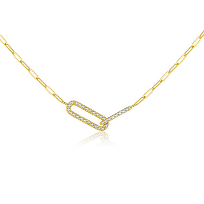 Collier moderne à maillons en argent sterling