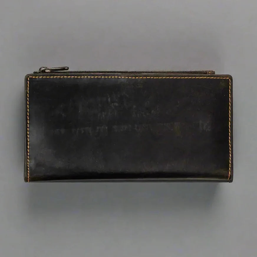 Greenwood Leather RFID Wallet with Zipper Pocket