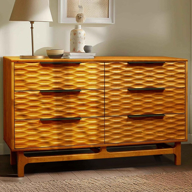Commode Acacia Elara à 6 tiroirs pour des solutions de rangement élégantes