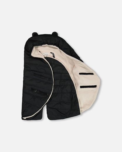 Plaid Bébé Confortable Conçu Pour Siège Auto Et Poussette Noir