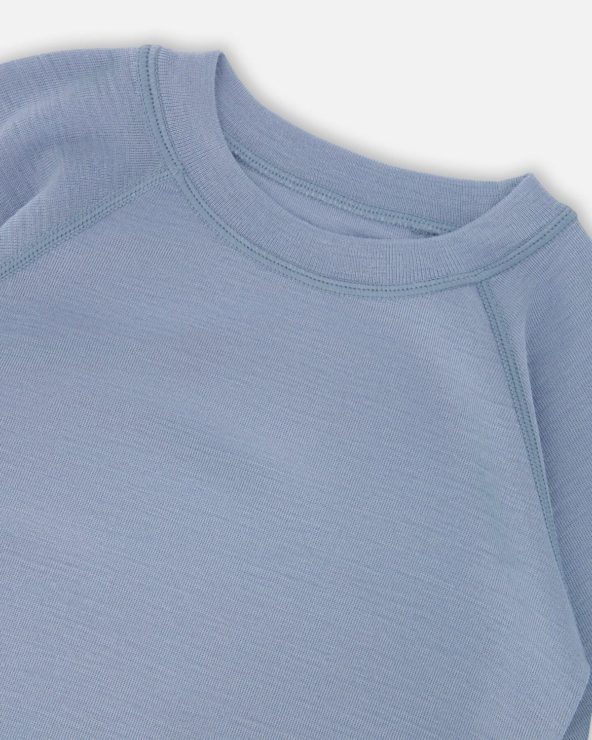 Ensemble de sous-vêtements techniques en laine mérinos bleu gris