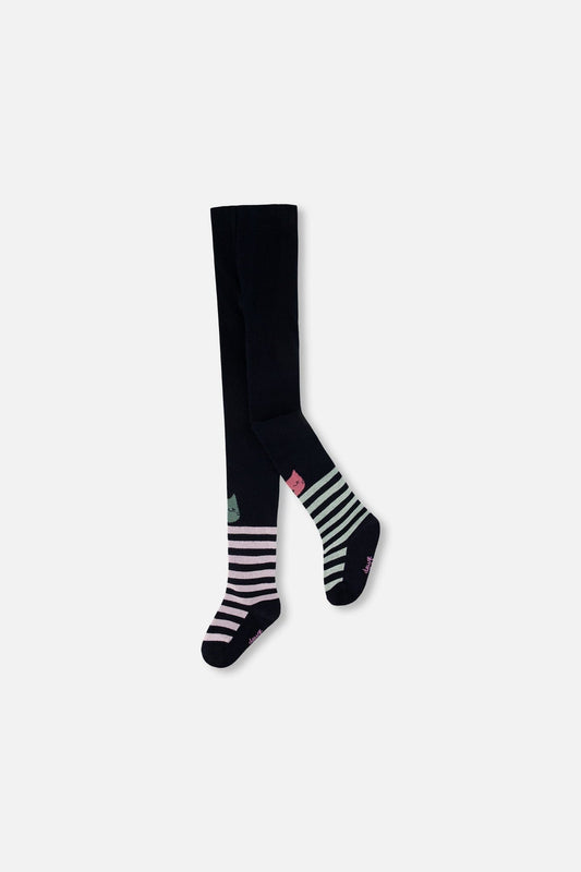 Knit Tights Dark Blue
