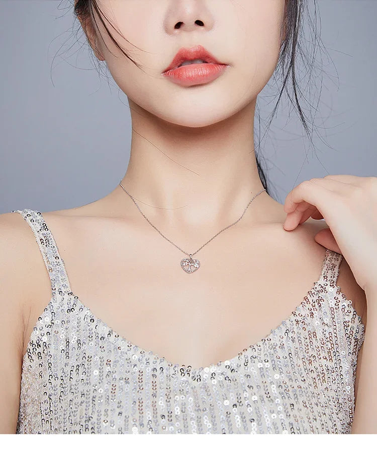 Collier pendentif Arbre de Vie en argent sterling Cœur de la Nature