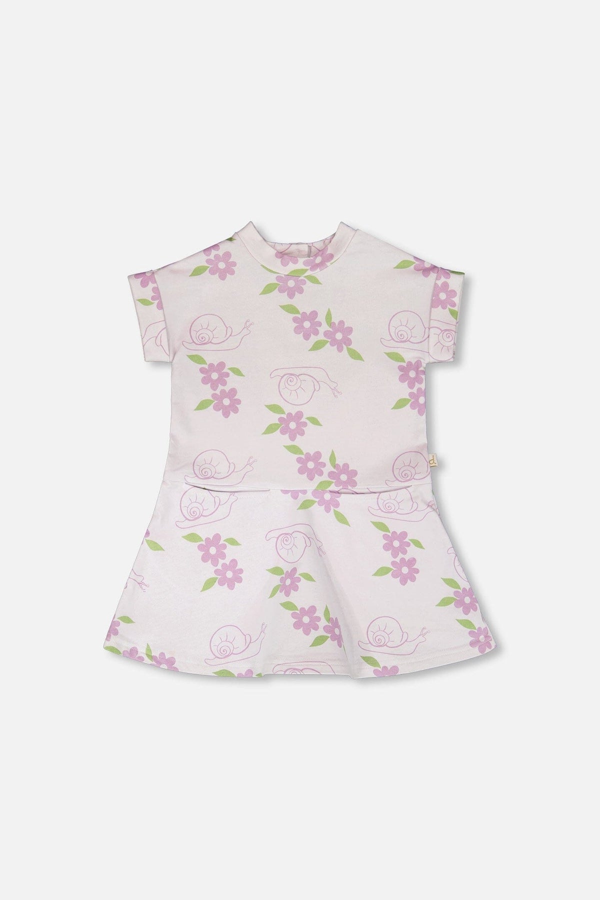 Robe en molleton non brossé imprimé escargots lilas