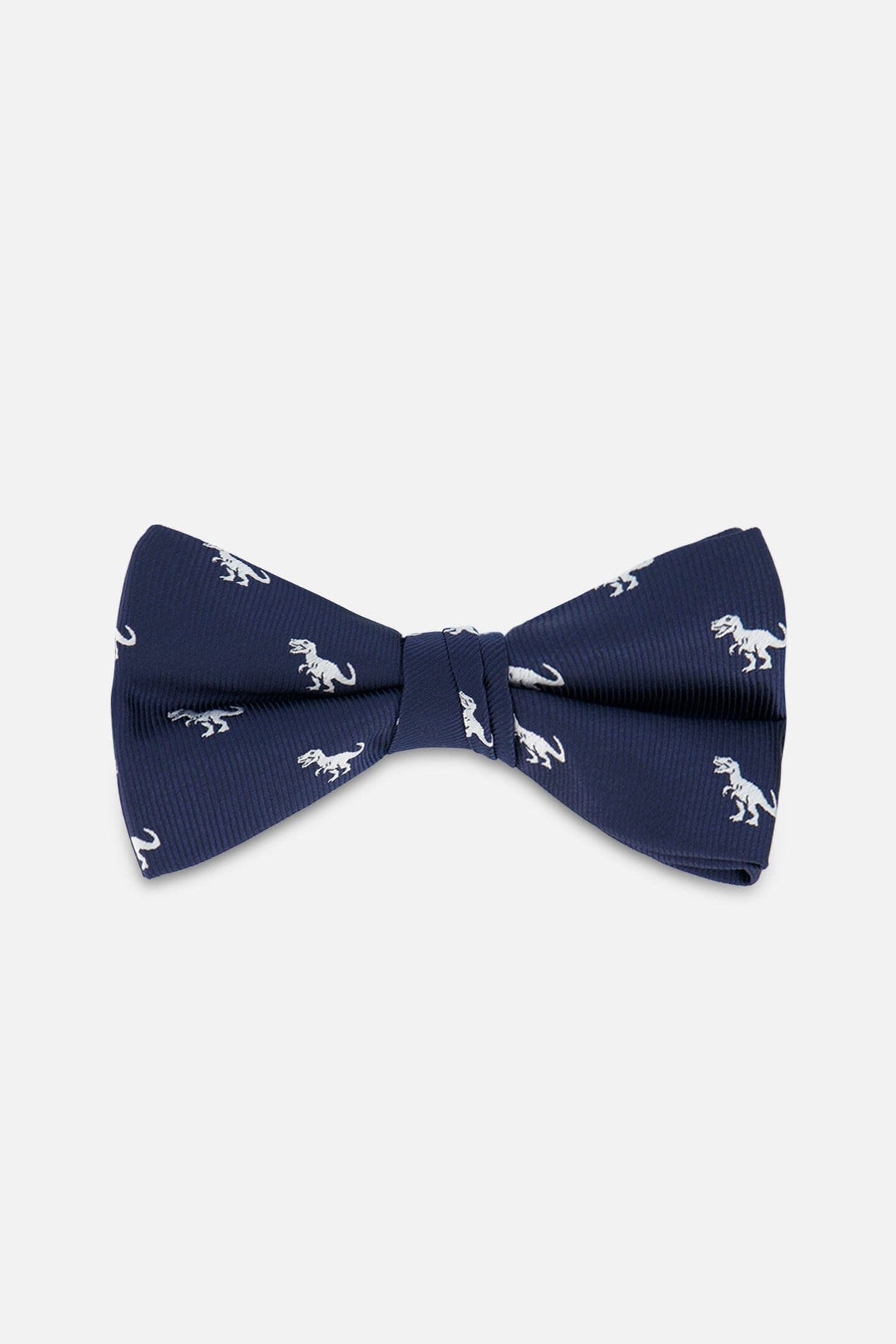 Nœud papillon imprimé dinosaures bleus