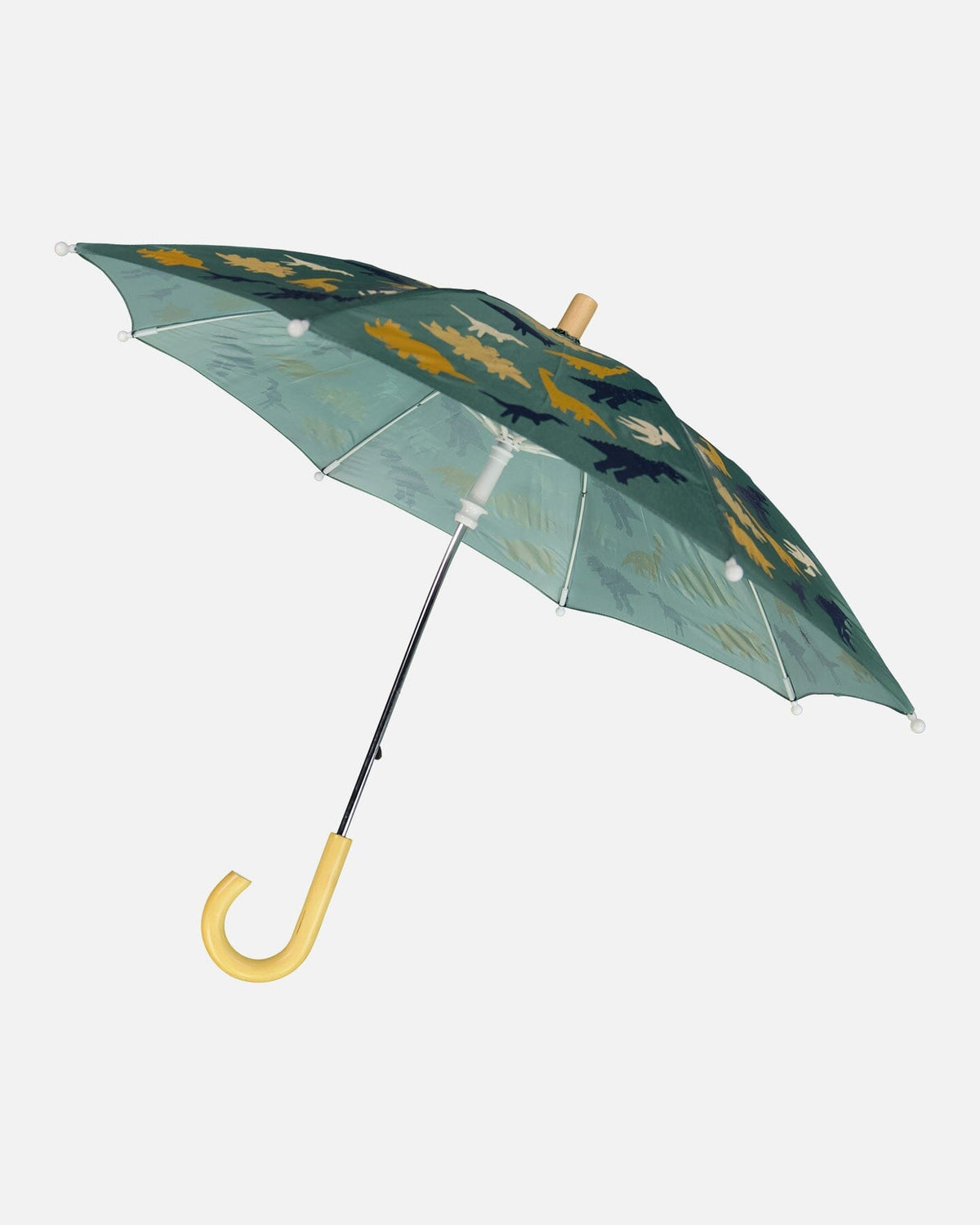 Parapluie vert imprimé dinosaure