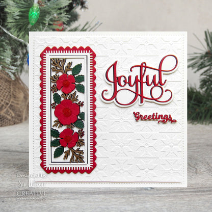 Matrices de découpe Creative Expressions Sue Wilson Festive Christmas Rose Floral Panels