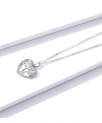 Collier pendentif Arbre de Vie en argent sterling Cœur de la Nature