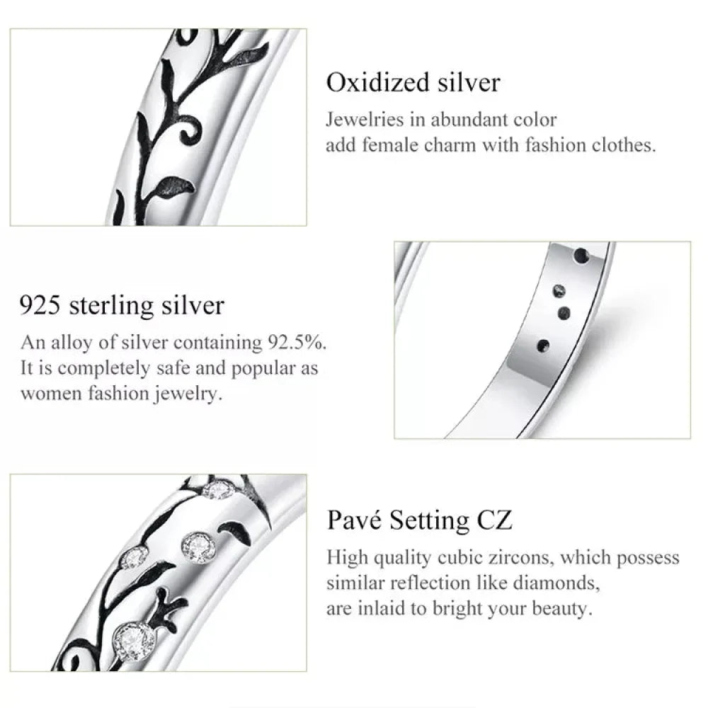 925 Sterling Silver Vintage Embossed Floral Ring
