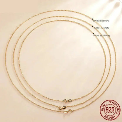 Timeless Elegance: 925 Sterling Silver Adjustable Necklace Chain For Women