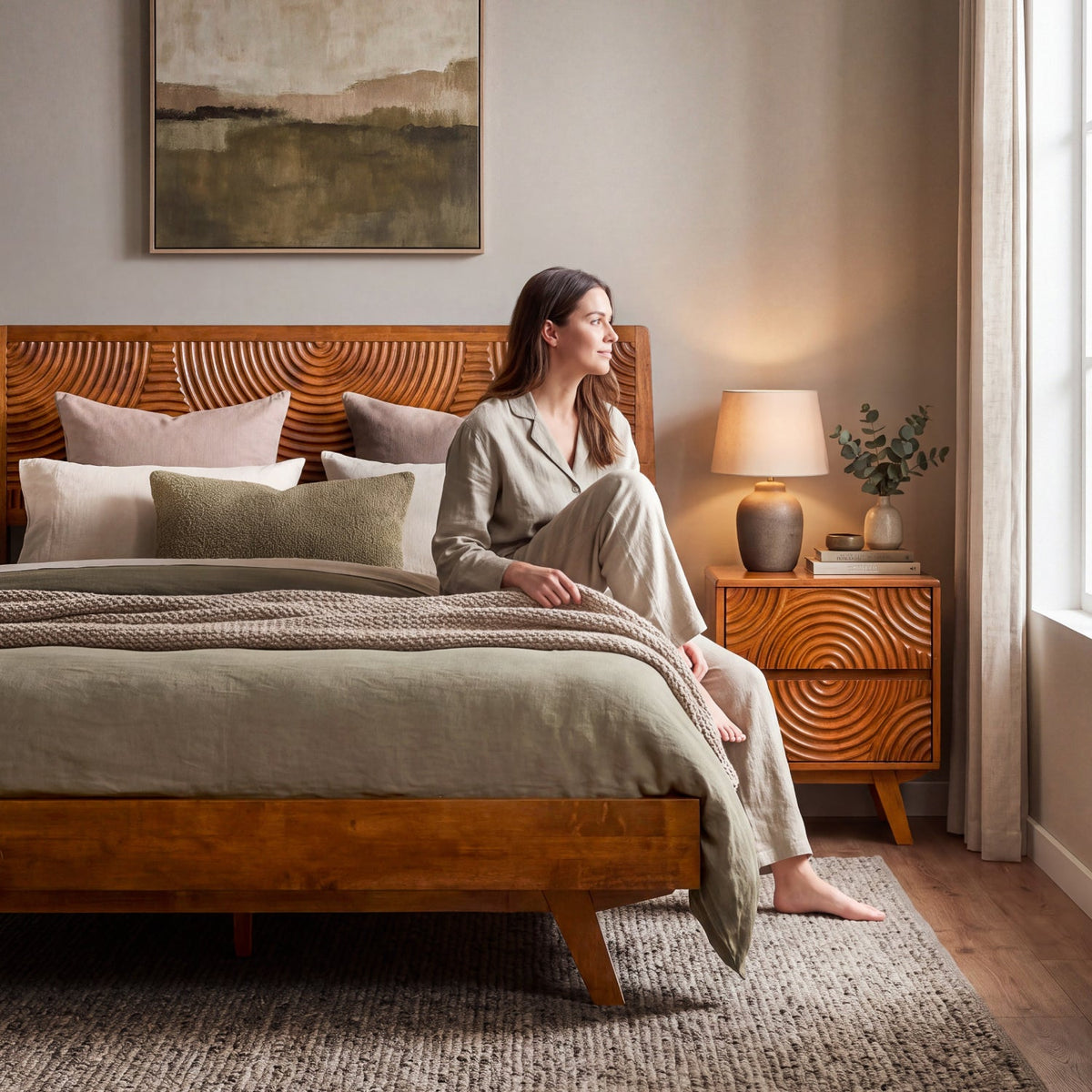 Harmony Solid Wood Bed Frame