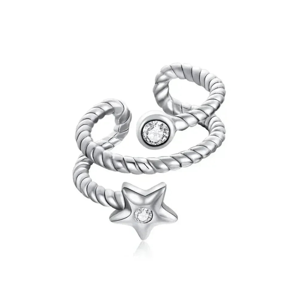 Manchette d'oreille en argent sterling 925 - Boucles d'oreilles clip élégantes couleur or pour femmes