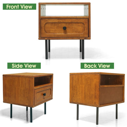 Savana Single Drawer Solid Wood Nightstand