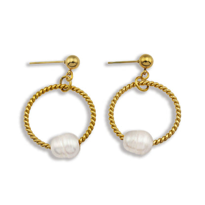 Boucles d'oreilles HAILEY en perles d'eau douce naturelles