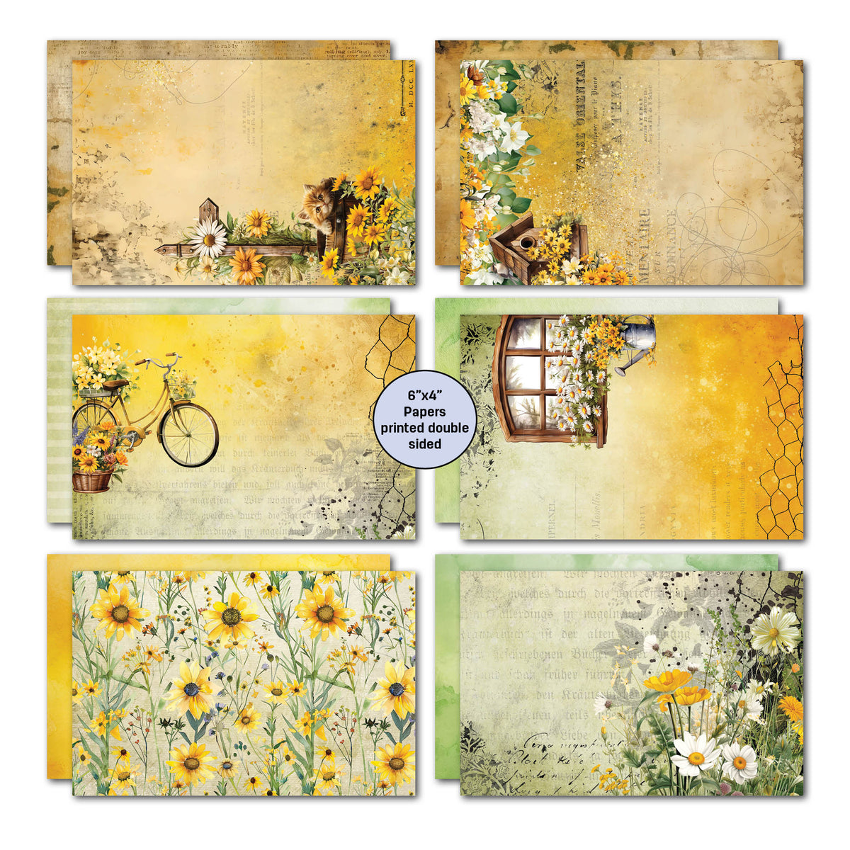 Lot de 3 cartes 3Quarter Designs Hey Buttercup 6x4