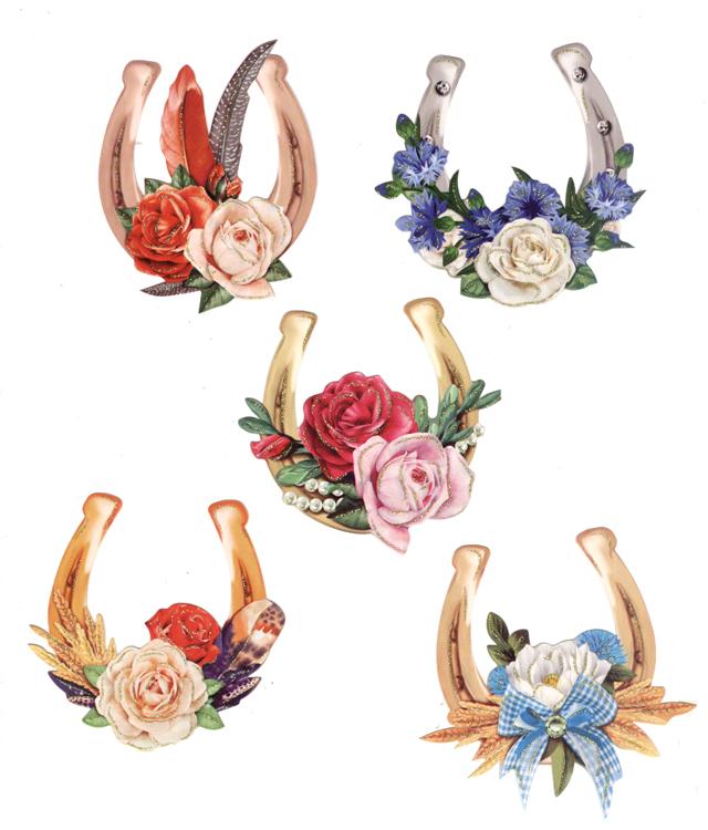 3D Facile - Fers à Cheval et Fleurs
